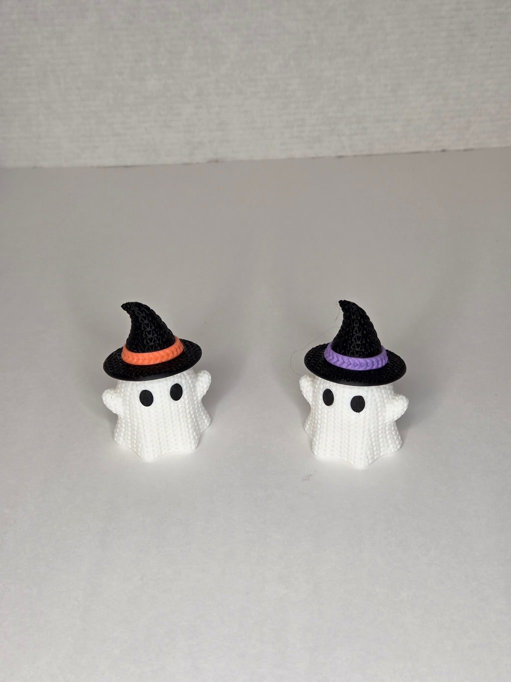 Ghost Wearing Witch Hat Figurine, Knitted Texture