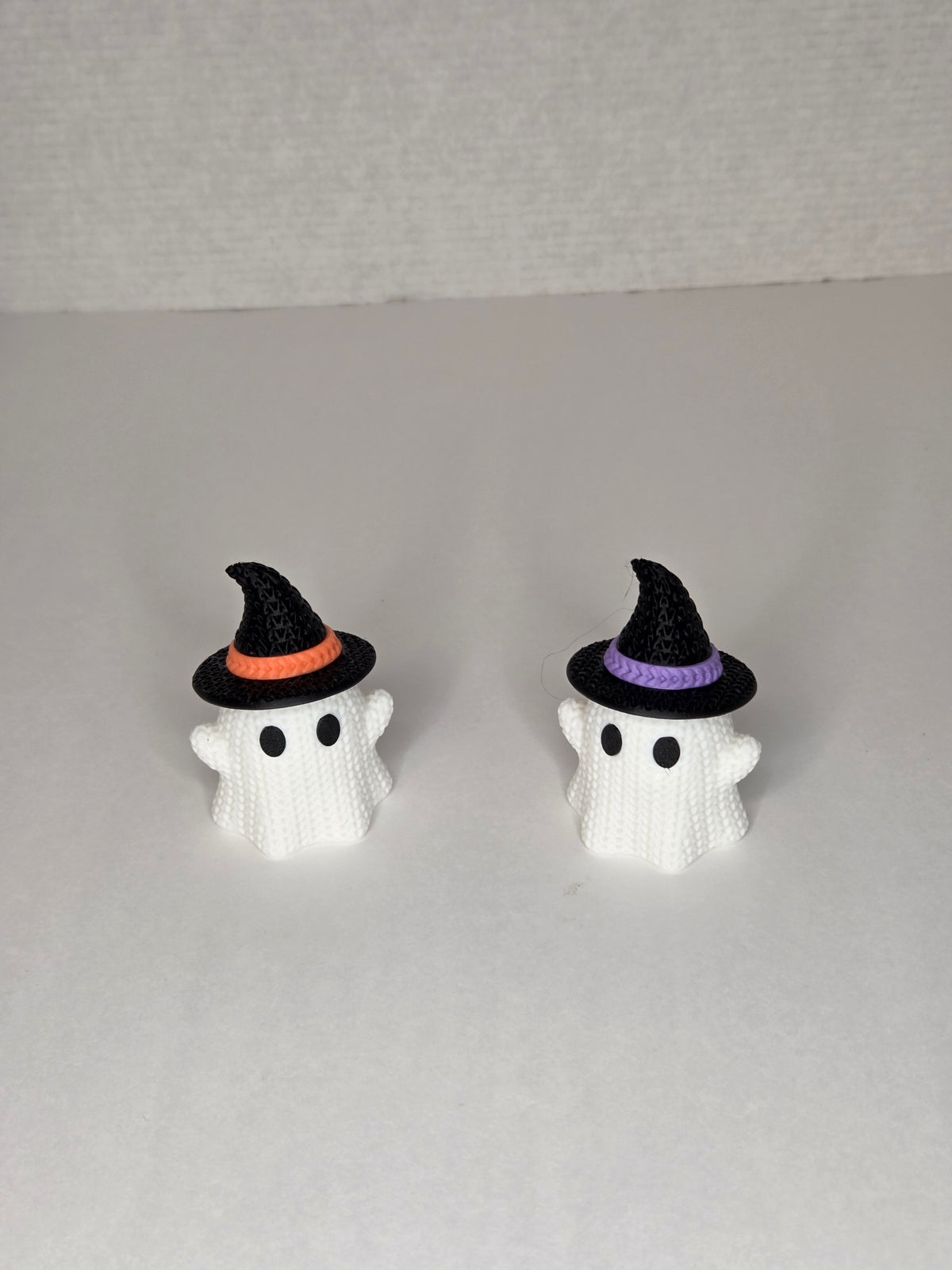 Ghost Wearing Witch Hat Figurine, Knitted Texture