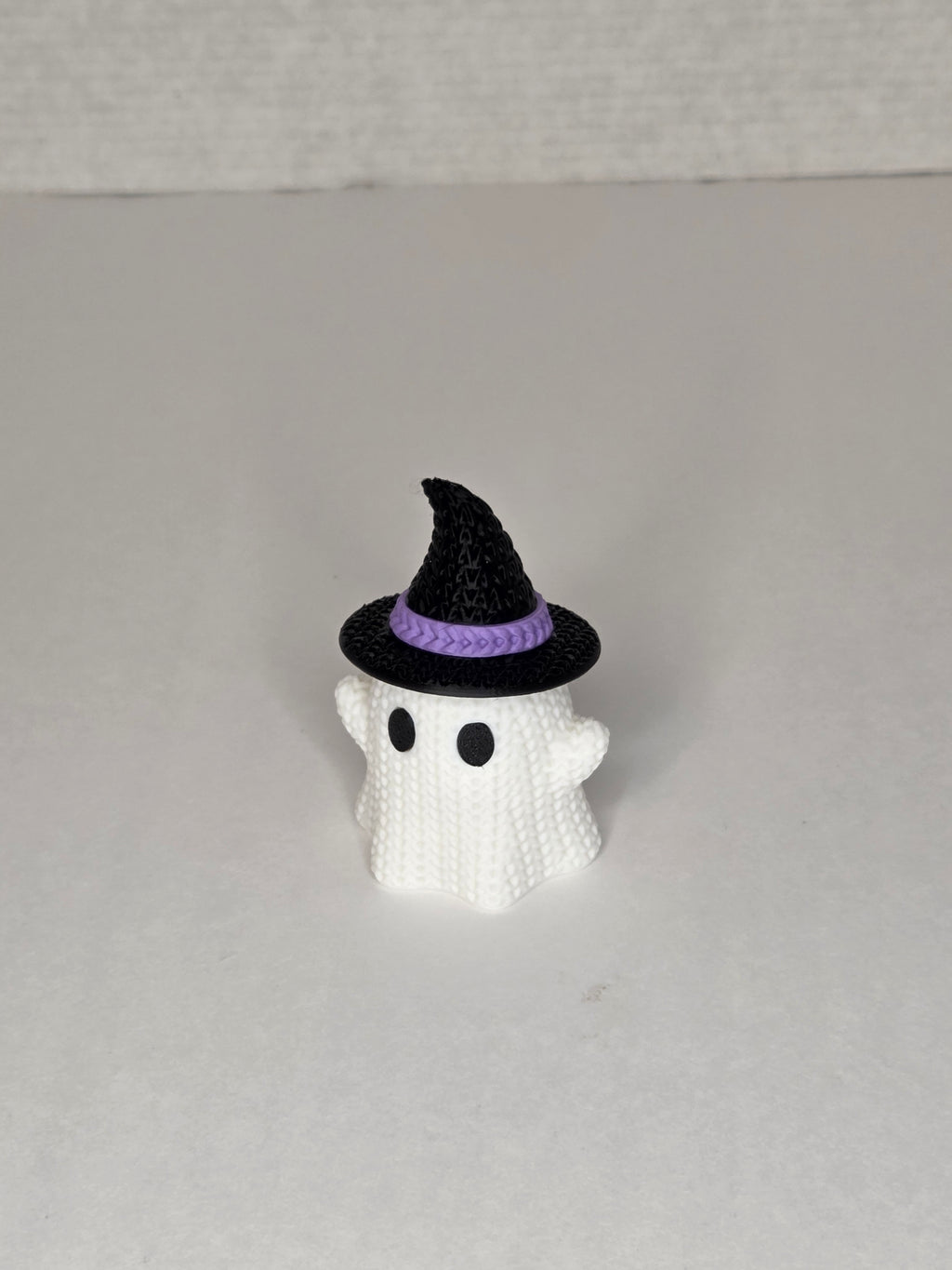 Ghost Wearing Witch Hat Figurine, Knitted Texture