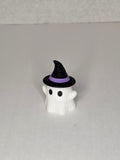 Ghost Wearing Witch Hat Figurine, Knitted Texture