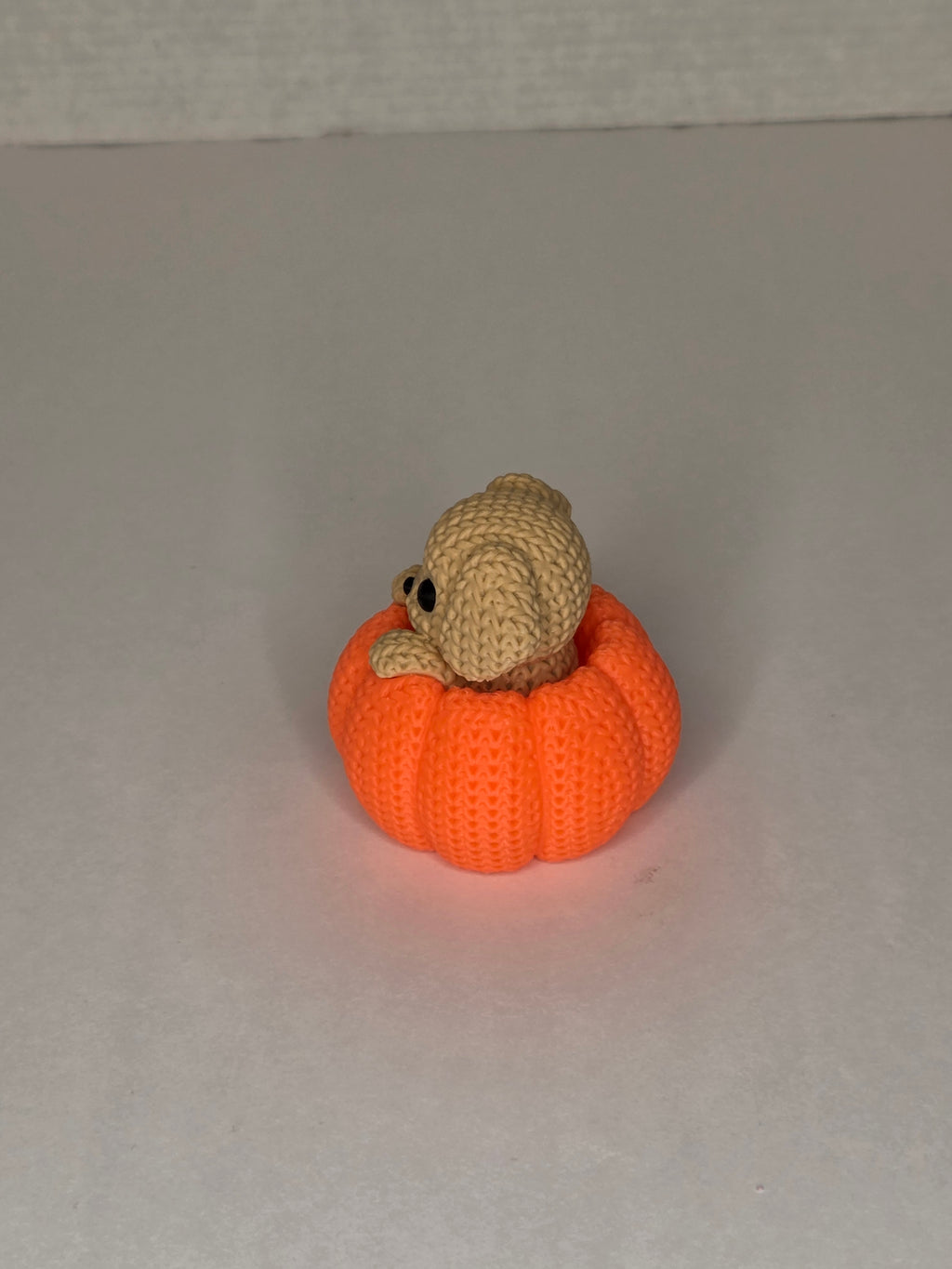 Dog in Pumpkin, Knitted Texture