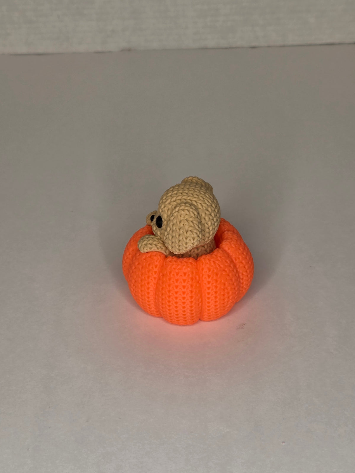 Dog in Pumpkin, Knitted Texture