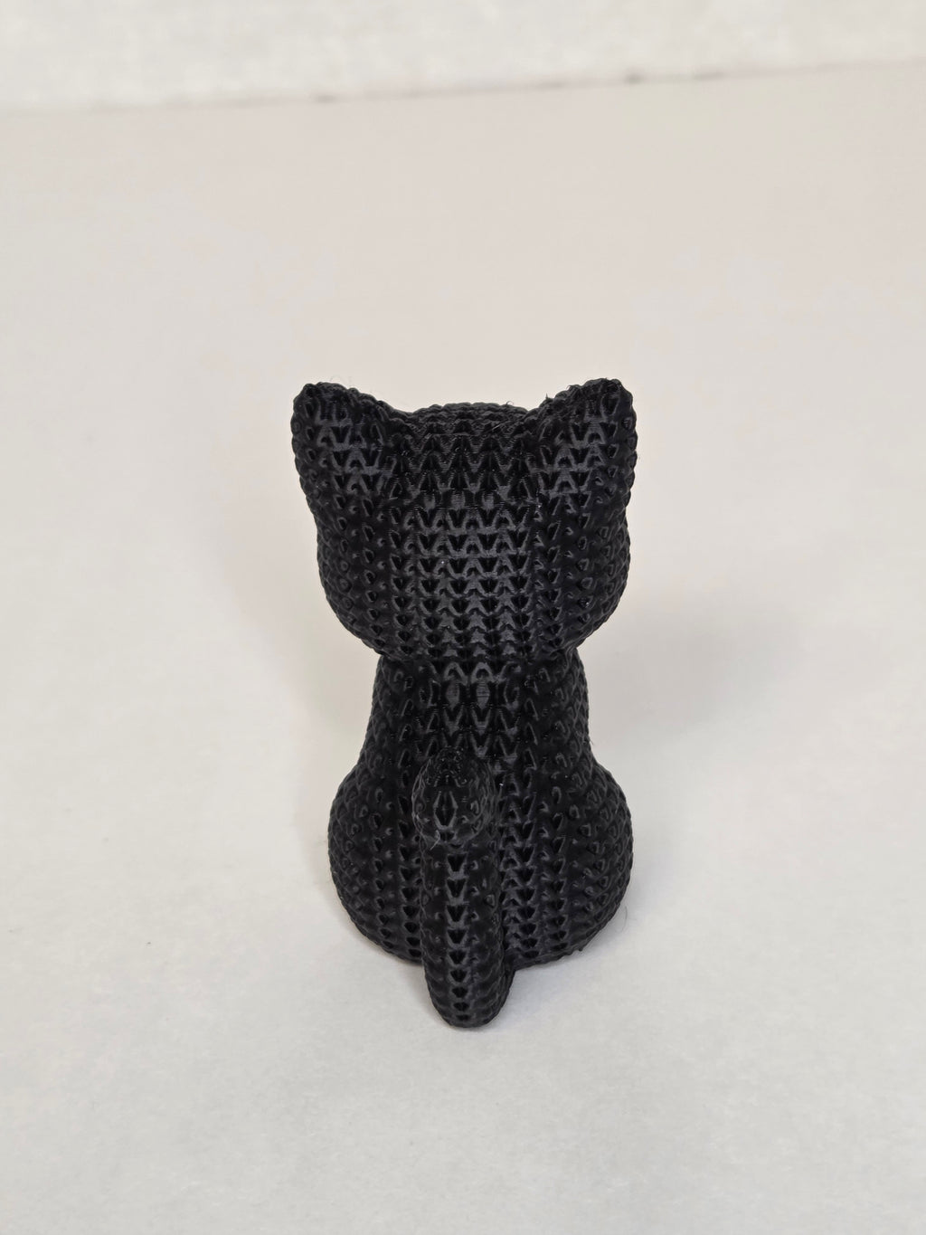 Black Cat, Knitted Texture Figurine