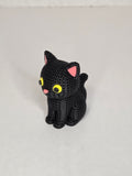 Black Cat, Knitted Texture Figurine