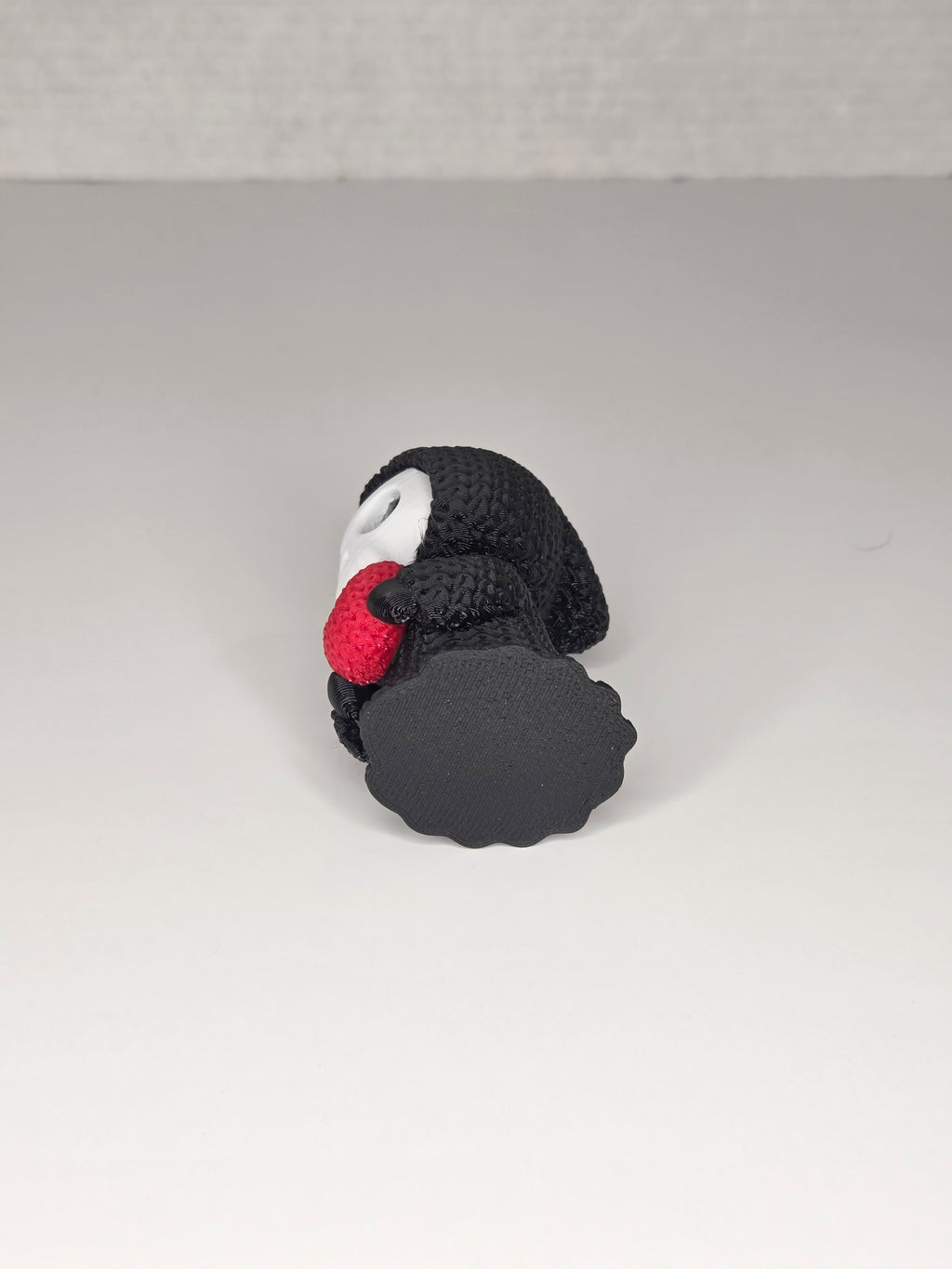 Grim Reaper Holding Heart | Cute Knitted Texture Figurine