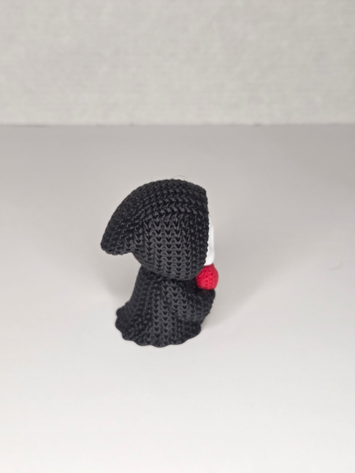 Grim Reaper Holding Heart | Cute Knitted Texture Figurine