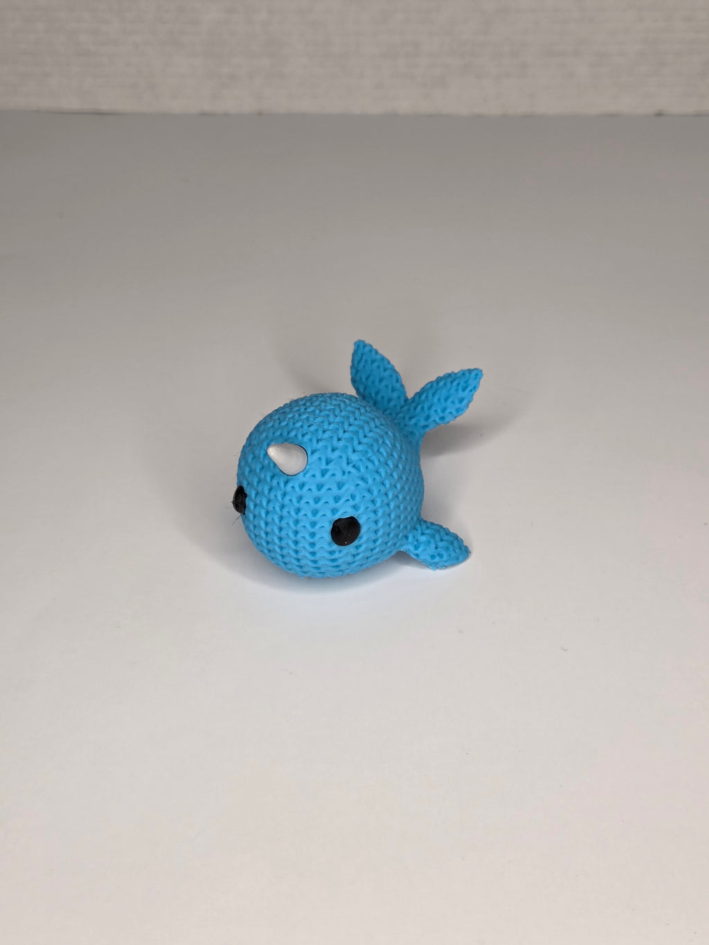 Narwhal Whale | Cute Knitted Texture Figurine