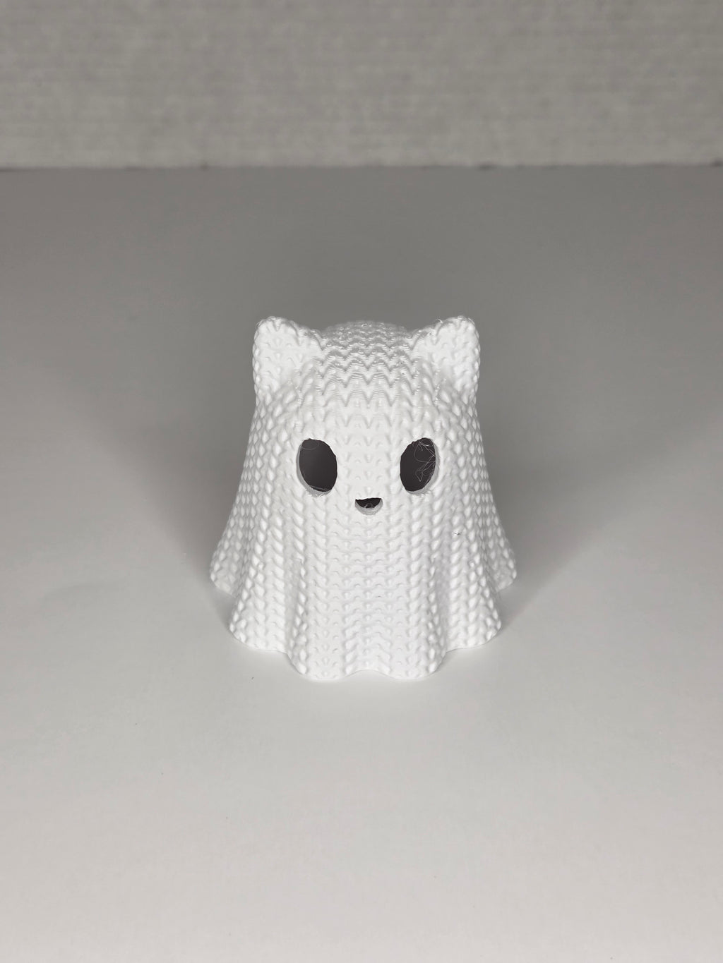 Knitted Texture Cat Ghost (Tea Light Cover)