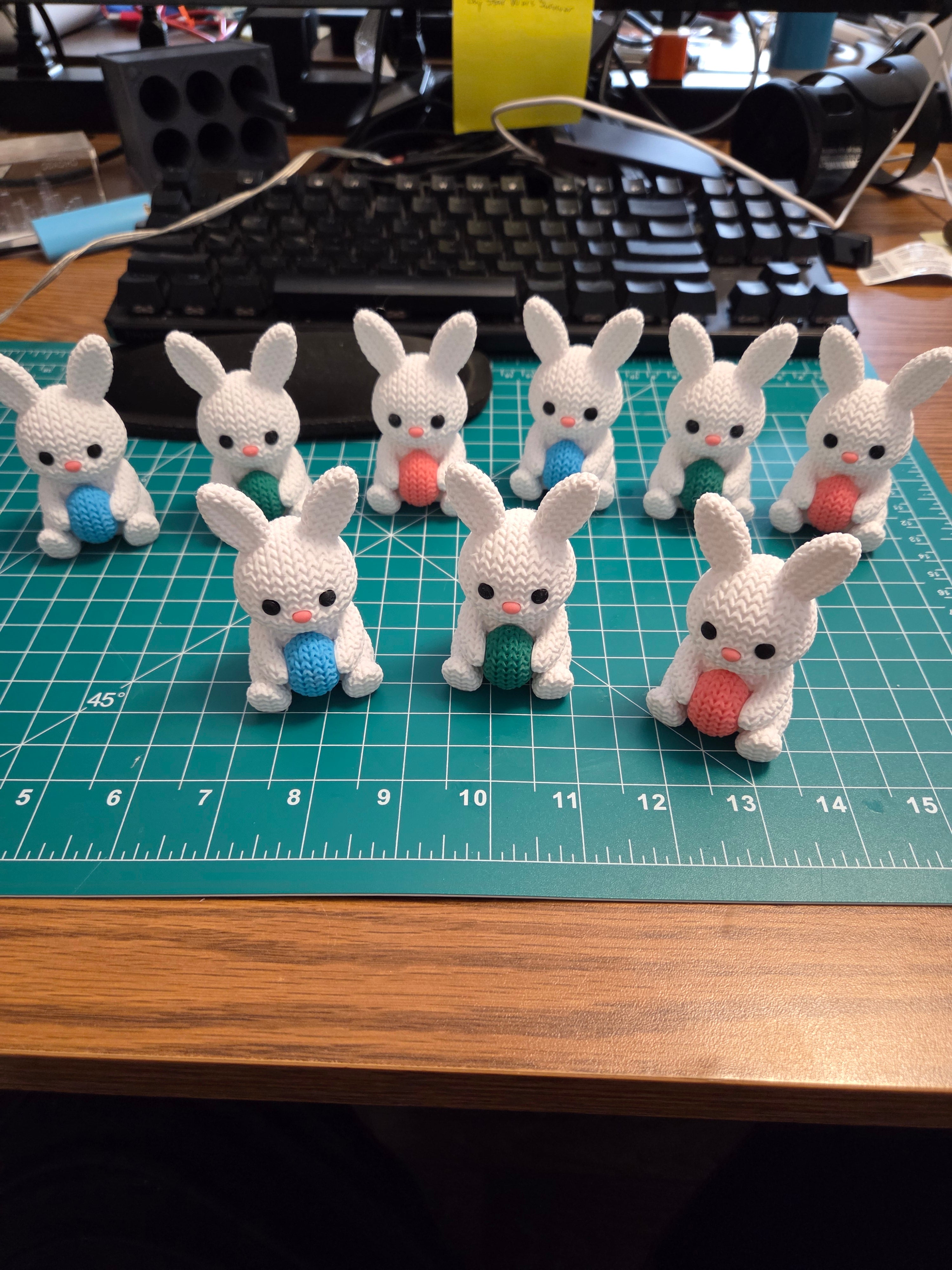 Knitted Bunny with Easter Egg