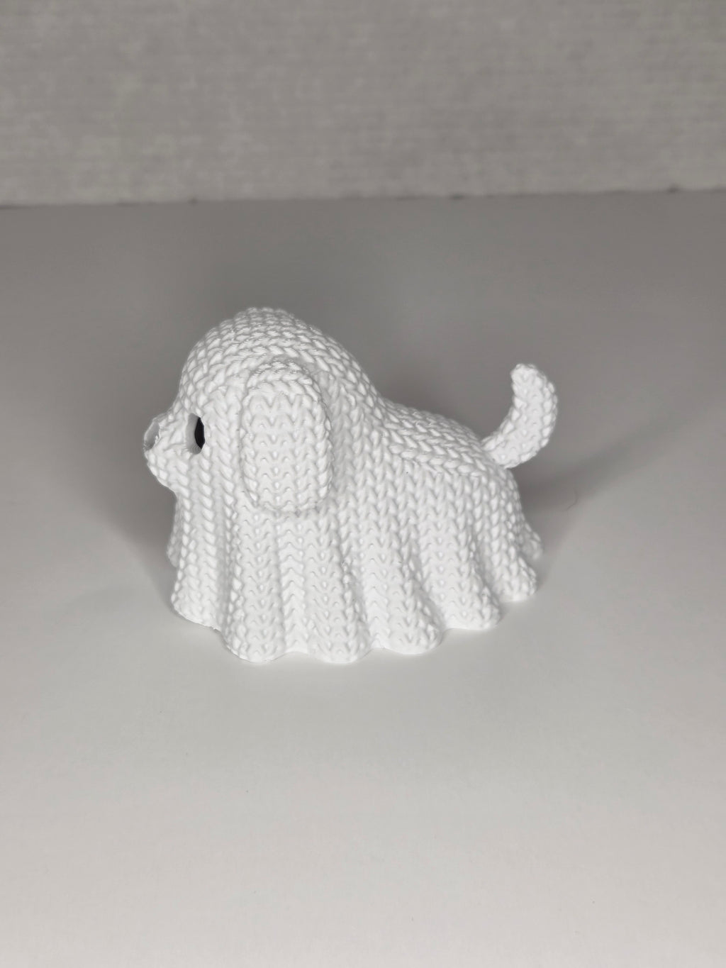 Knitted Texture Dog Ghost (Tea Light Cover)