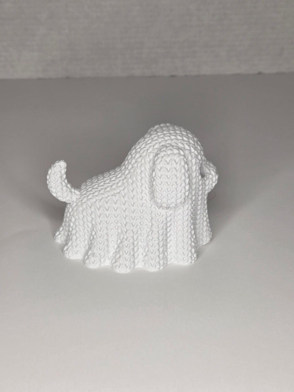 Knitted Texture Dog Ghost (Tea Light Cover)