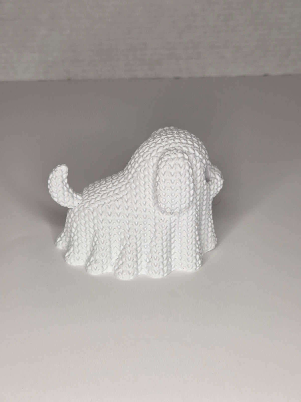 Knitted Texture Dog Ghost (Tea Light Cover)
