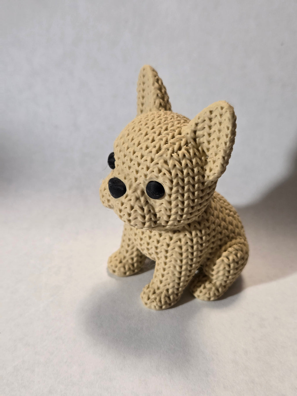 French Bulldog Knitted Texture Figurine