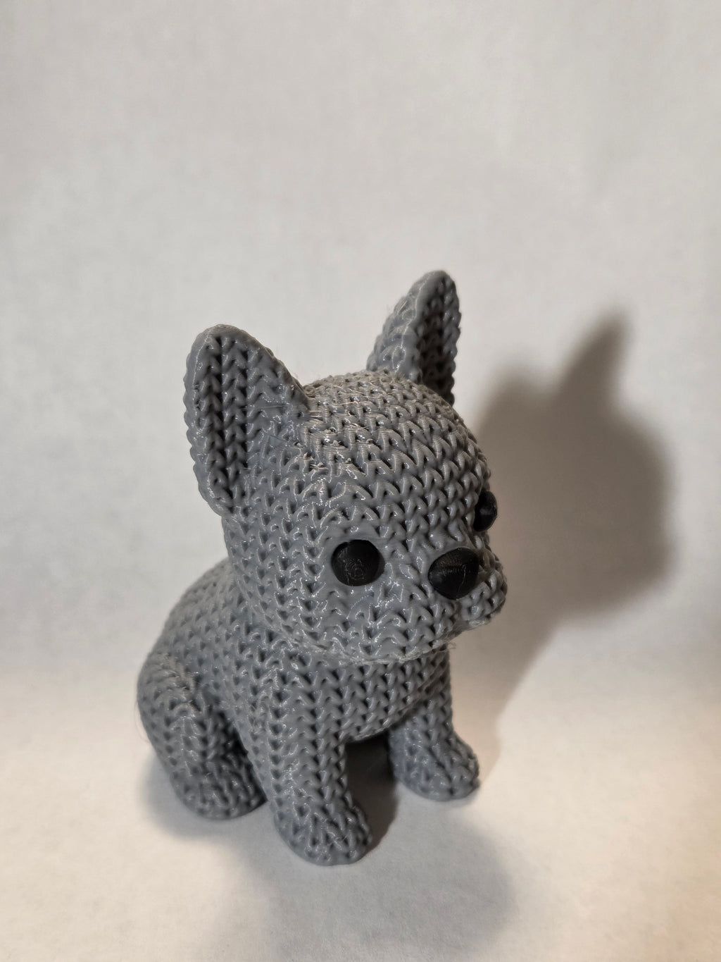 French Bulldog Knitted Texture Figurine