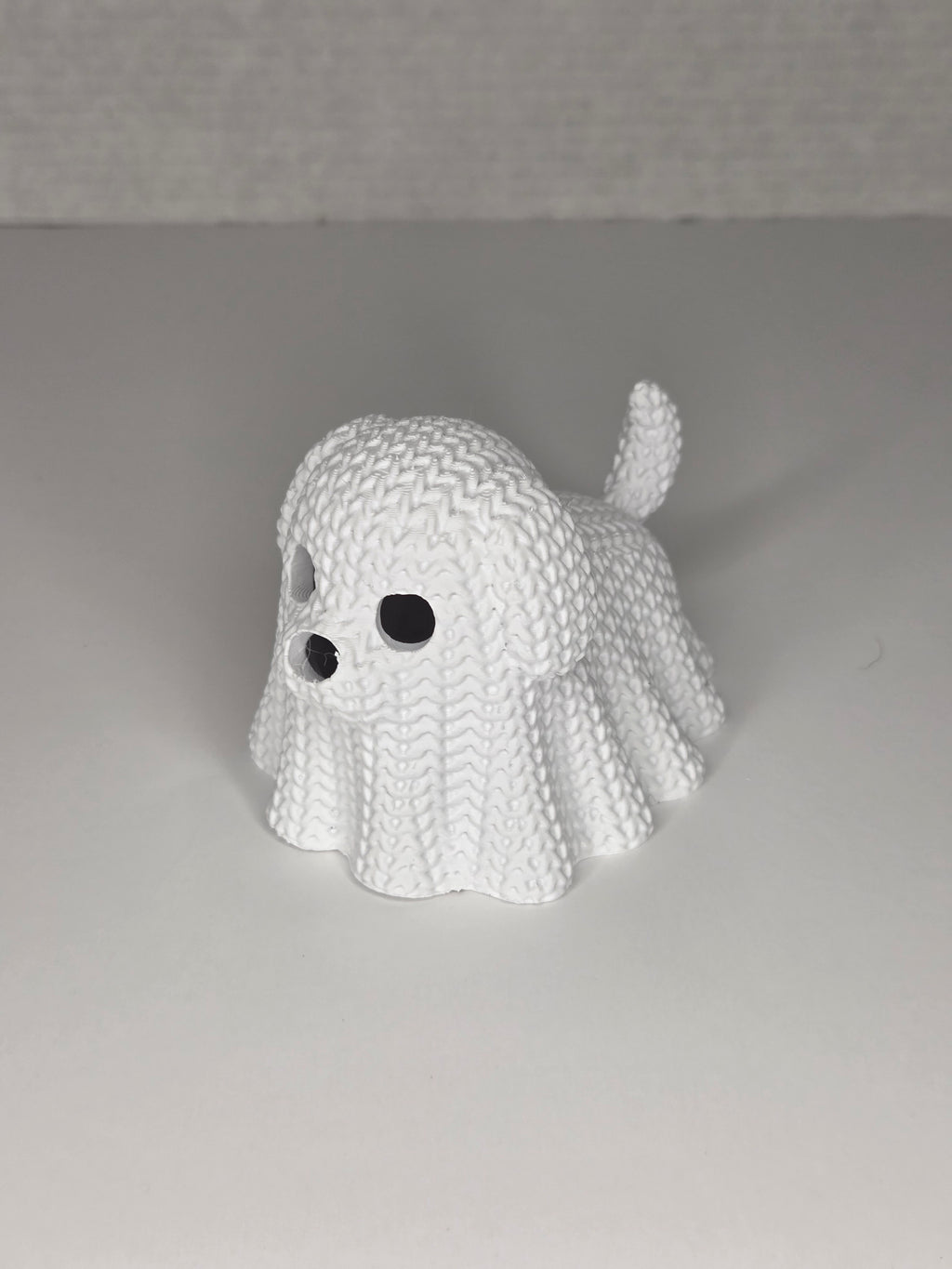 Knitted Texture Dog Ghost (Tea Light Cover)