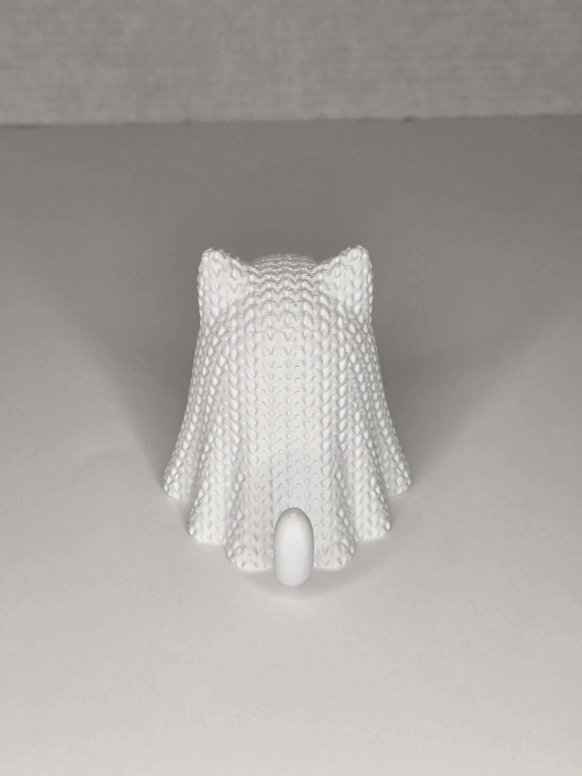 Knitted Texture Cat Ghost (Tea Light Cover)