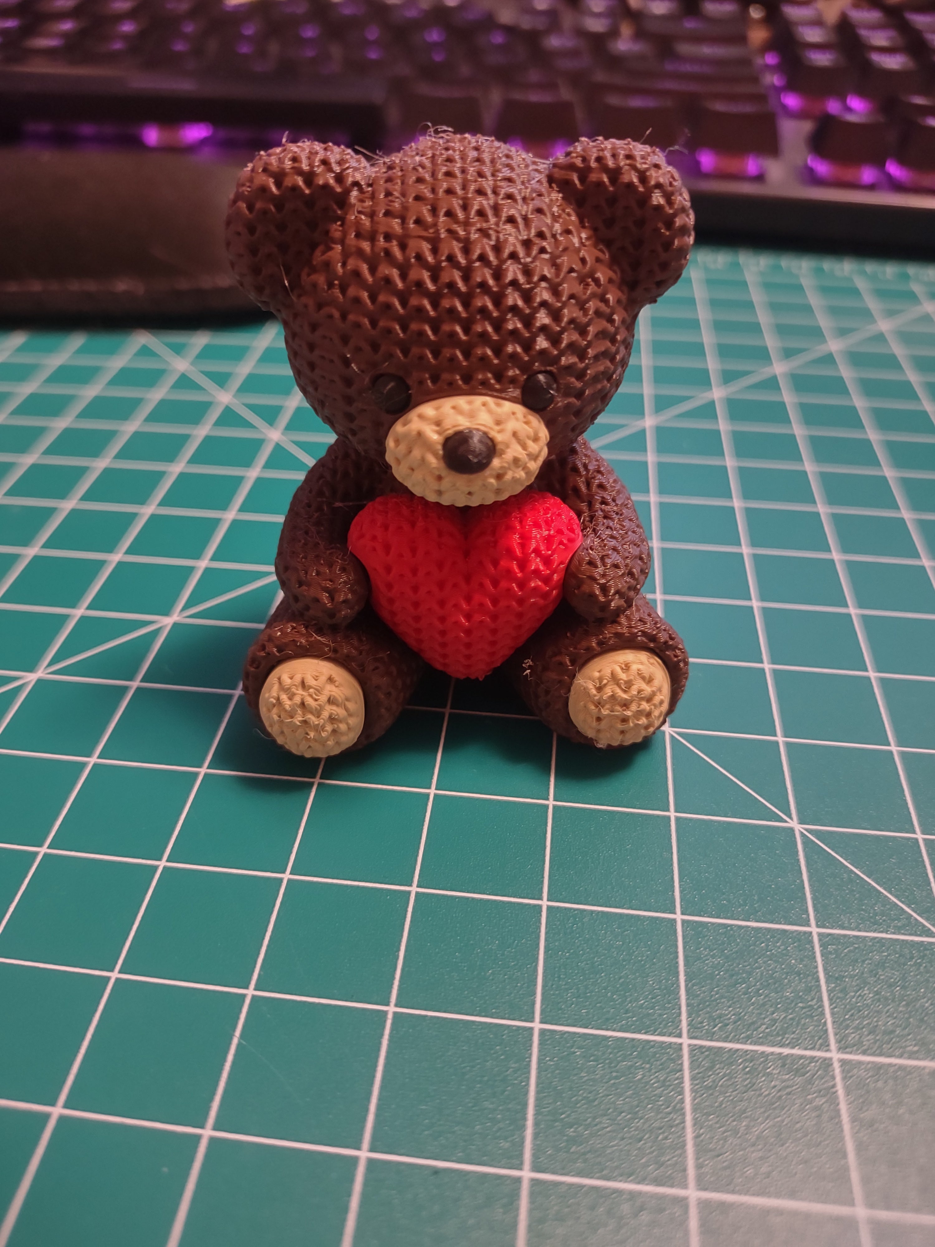 Knitted Valentine's Bear