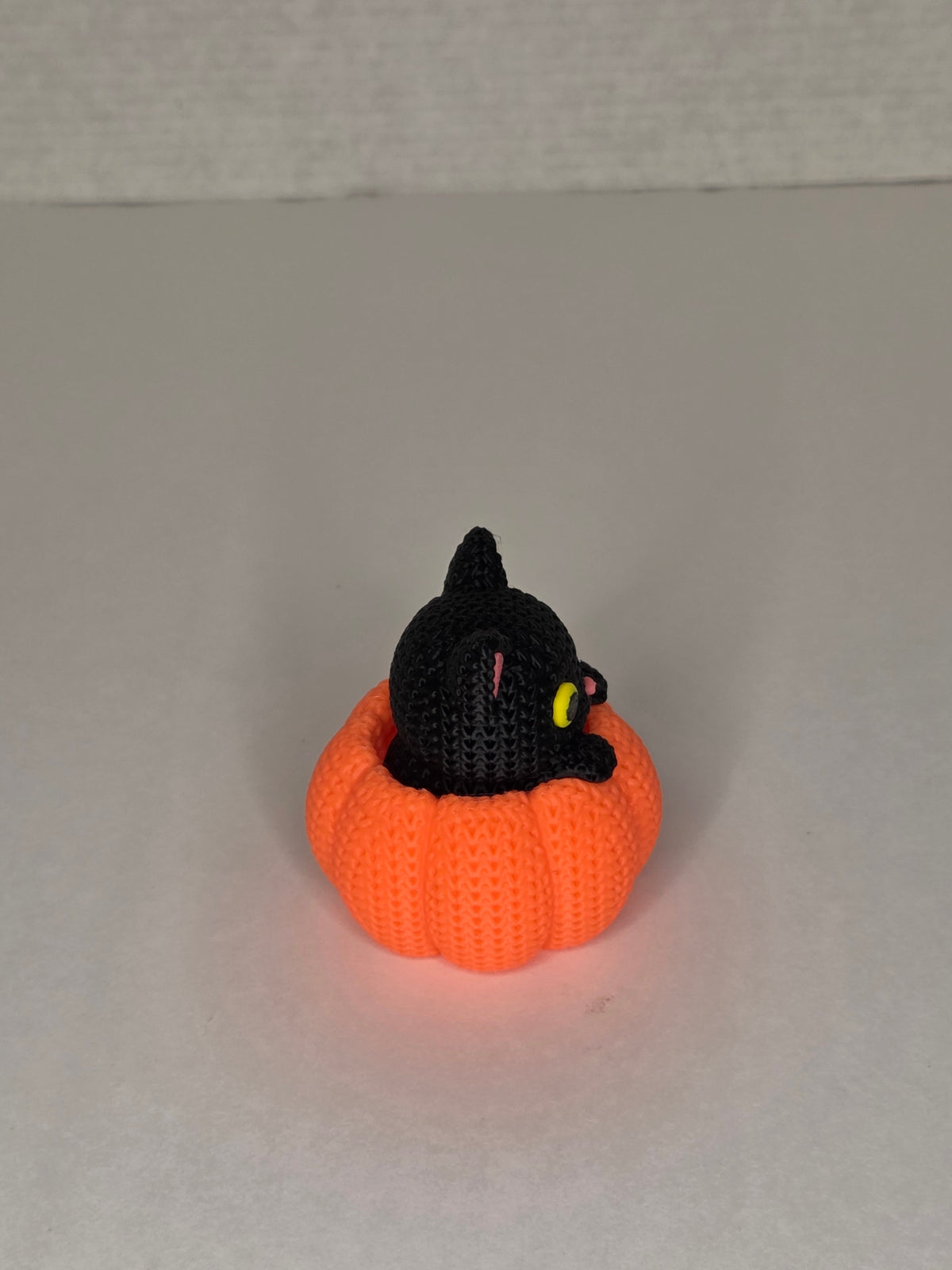 Cat in Pumpkin, Knitted Texture