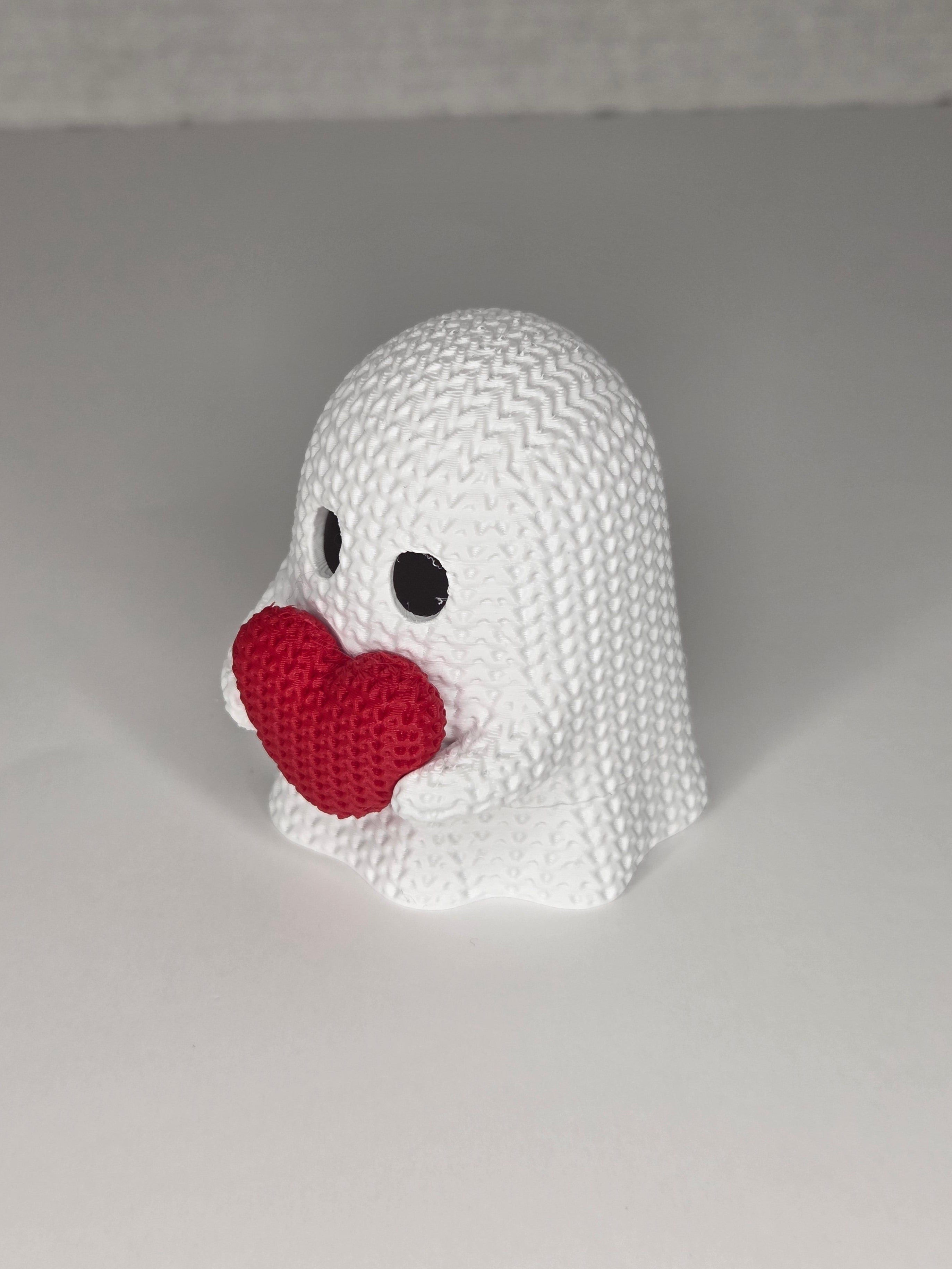 Knitted Valentine's Ghost (Tea Light Cover)