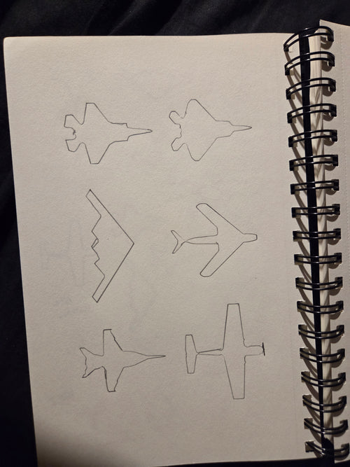 Airplane Drawing Stencil