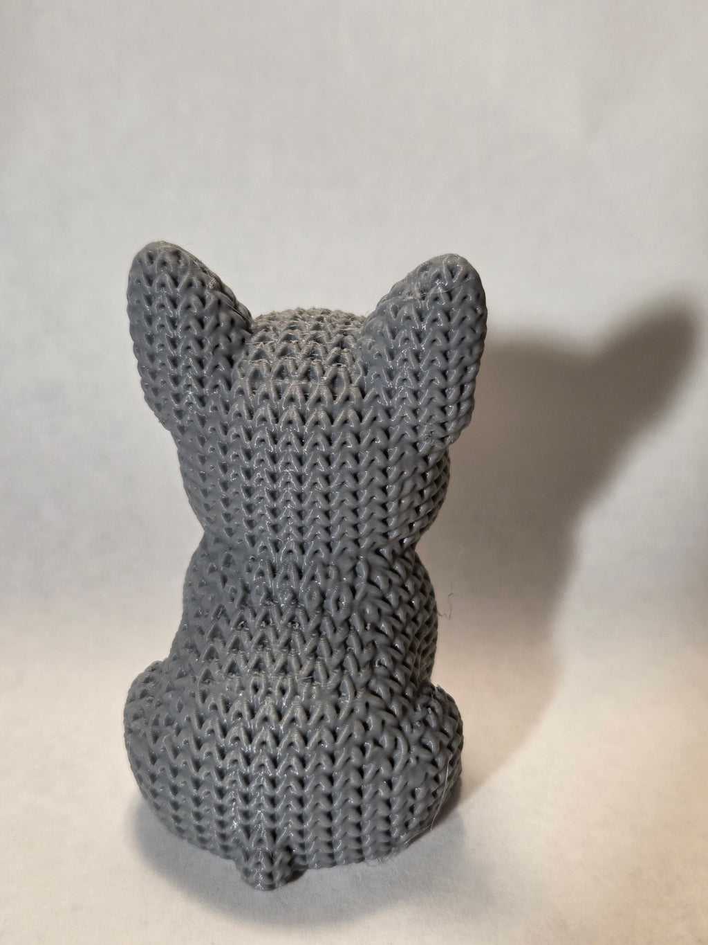 French Bulldog Knitted Texture Figurine