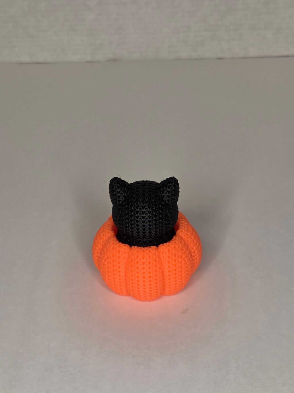 Cat in Pumpkin, Knitted Texture