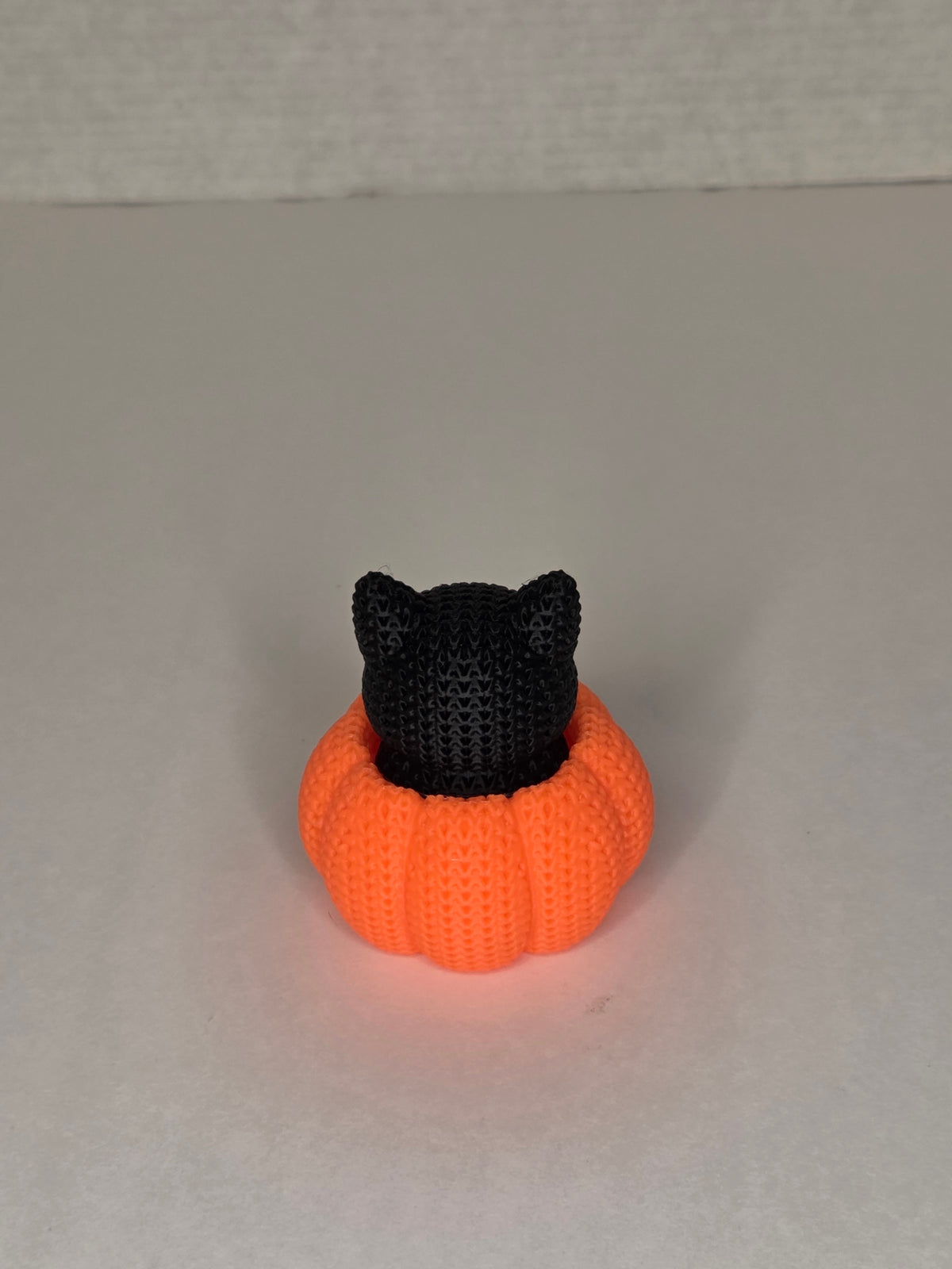 Cat in Pumpkin, Knitted Texture