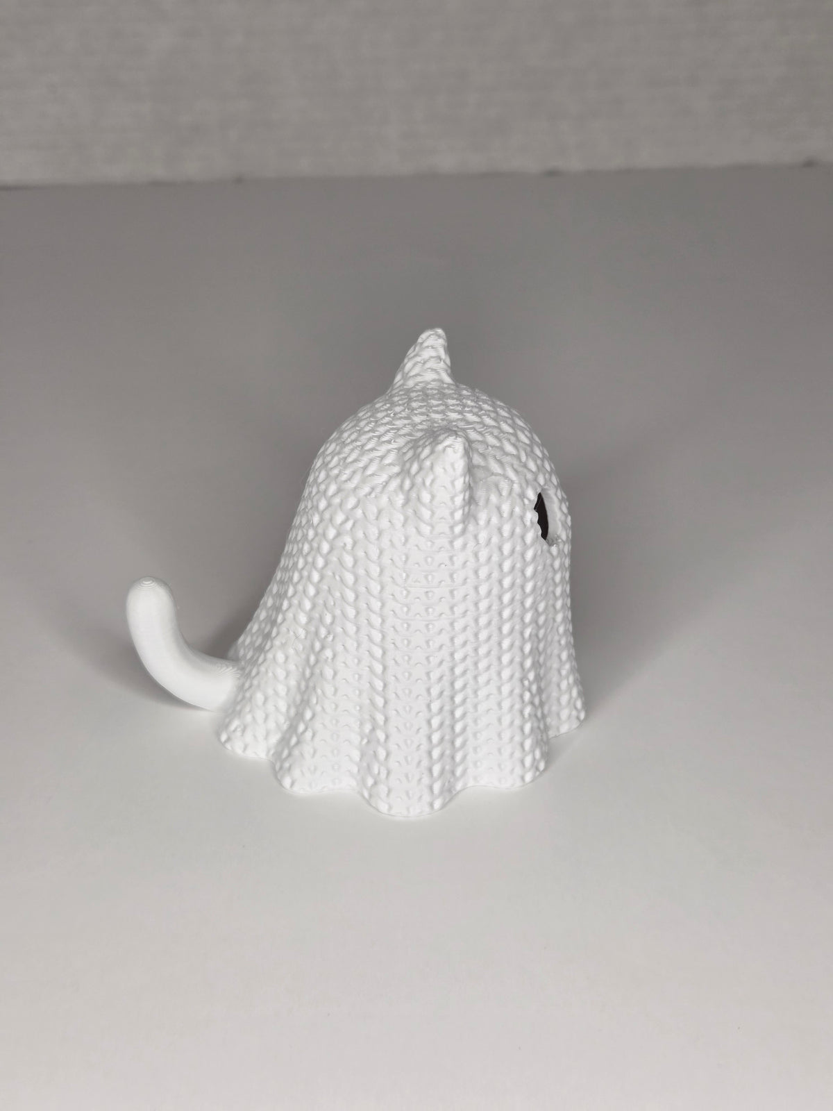 Knitted Texture Cat Ghost (Tea Light Cover)
