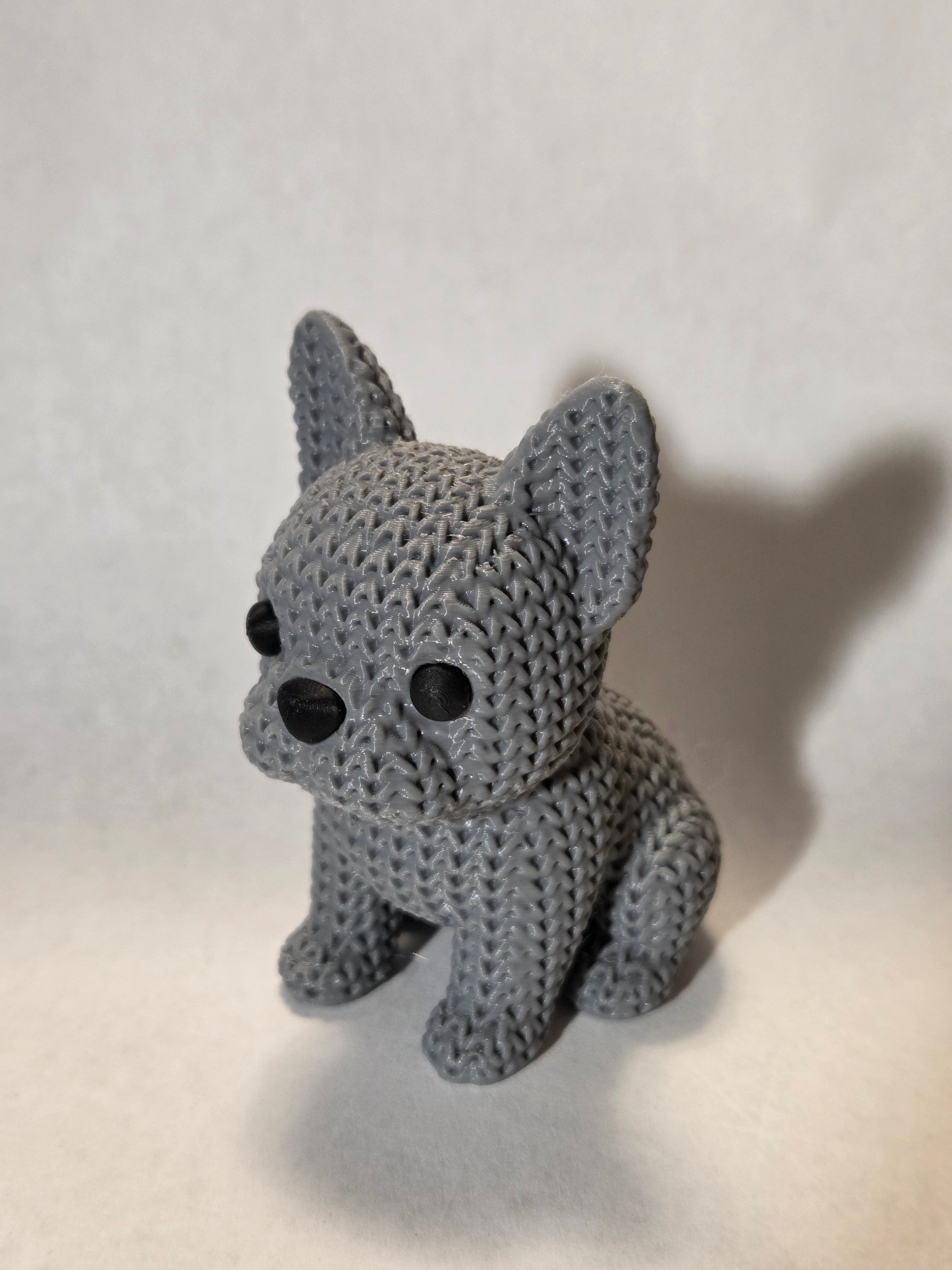French Bulldog Knitted Texture Figurine