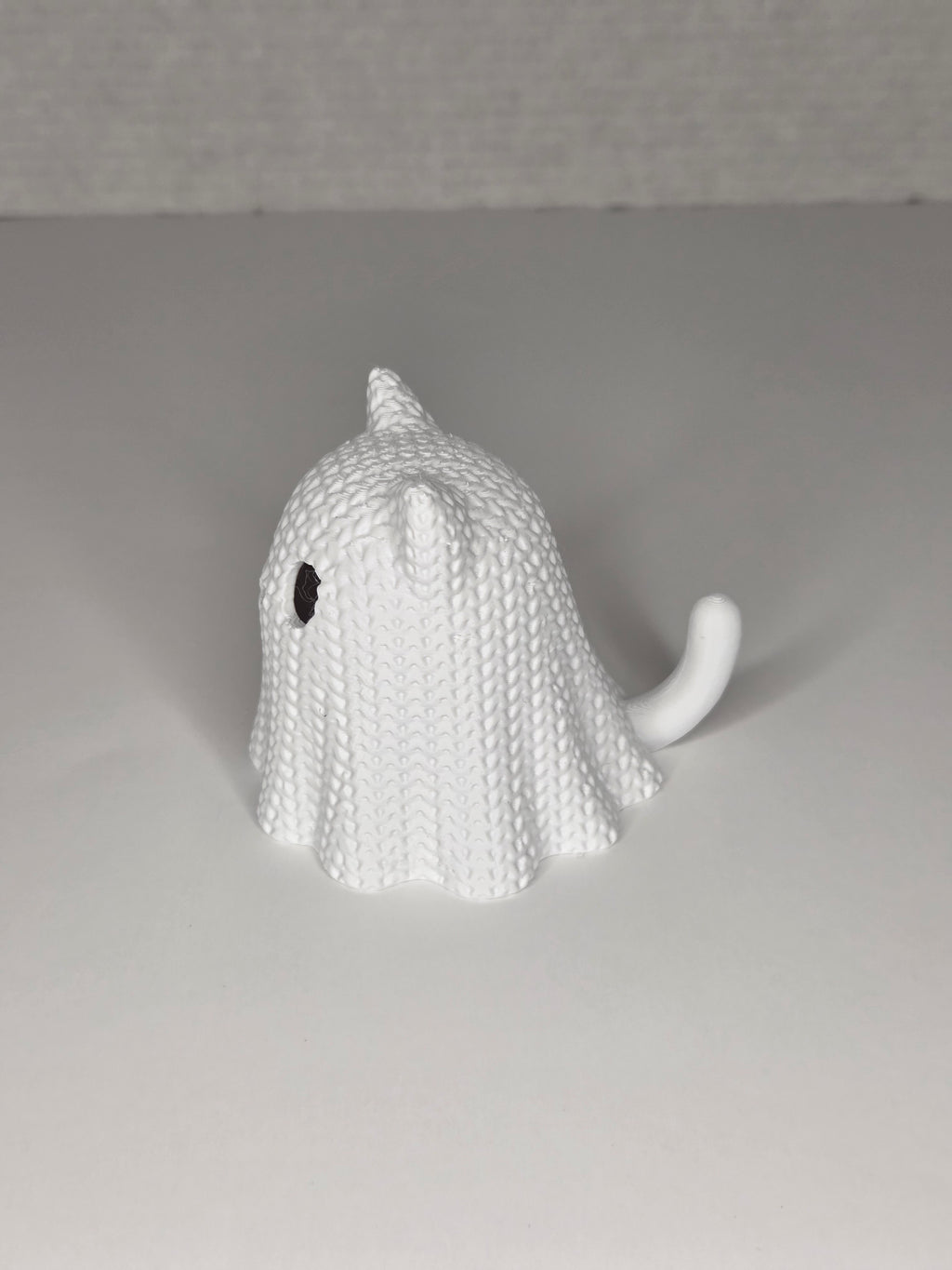 Knitted Texture Cat Ghost (Tea Light Cover)